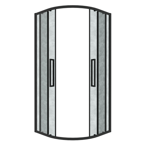 Душевой уголок Grossman Cosmo 301.K33.02.9090.21.02 90х90 стекло текстурное профиль черный матовый без поддона - фото 2