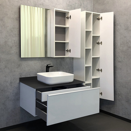 Тумба с раковиной Comforty Милан 00-00014426CF 91х52х55 подвесная цвет белый - фото 5