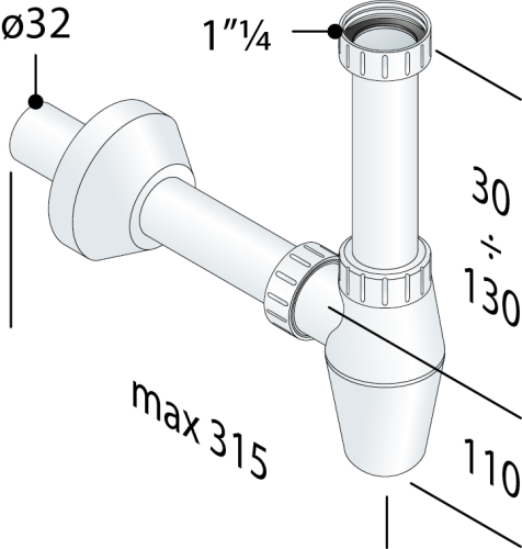 Сифон для раковины OMP Tea 217.444.5 - фото 2