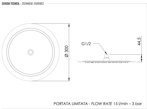 Верхний душ Remer 357UFM30X хром - фото 2
