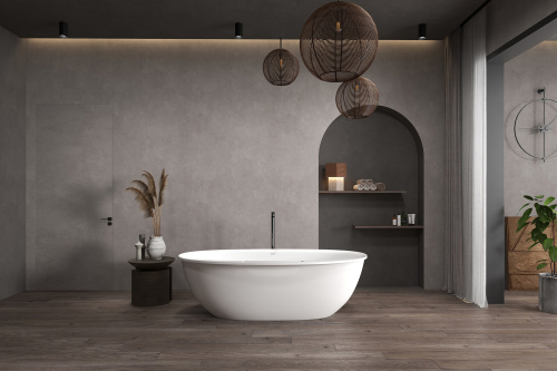 Ванна из искусственного камня Abber Stein AS9631 170х85 отдельностоящая овальная - фото 2