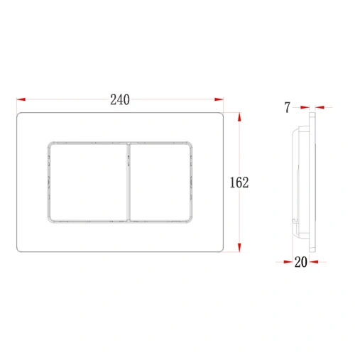 Кнопка смыва механическая Veconi FLUSH FLV8-CM цвет хром - фото 2