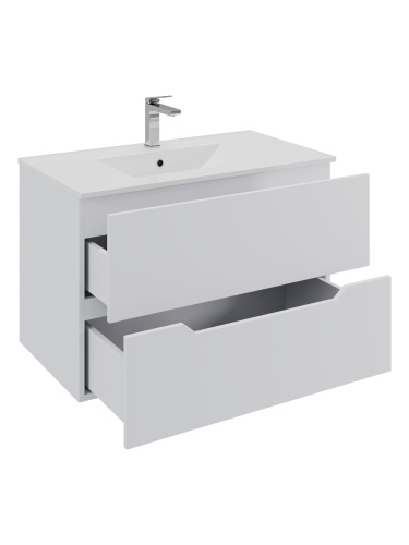 Тумба с раковиной Orange Line Li-80Tuw+Ra 82х47х54 цвет белый - фото 4