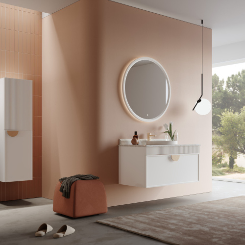 Тумба с раковиной Orka Molino 5004581 102х55х53 цвет белый матовый - фото 3