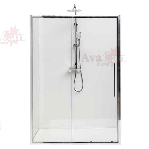 Душевая дверь AvaCan FC140 160х195 стекло прозрачное профиль черный - фото 2