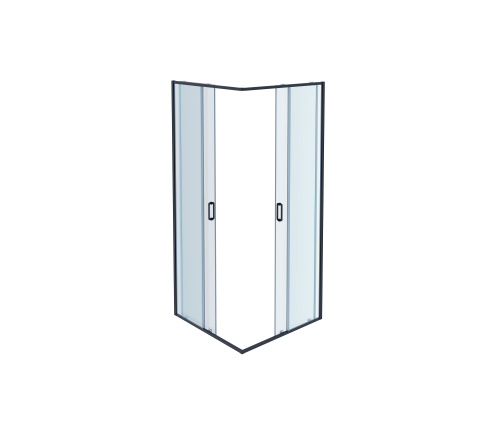 Душевой уголок Aquatek АРИЯ AQ ARI KV 09020BL 90х90 стекло прозрачное профиль черный без поддона - фото 2