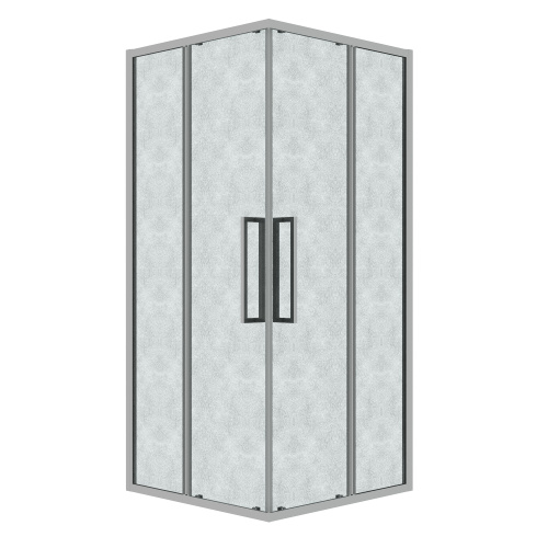 Душевой уголок Grossman Cosmo 300.K33.02.1010.10.02 100х100 стекло текстурное профиль хром глянцевый без поддона