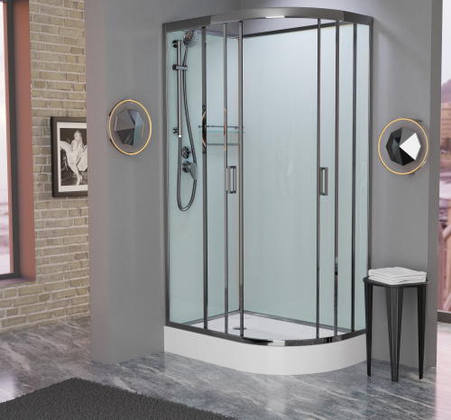 Душевая кабина Frank 164009 100х80 без крыши ориентация левая - фото 2