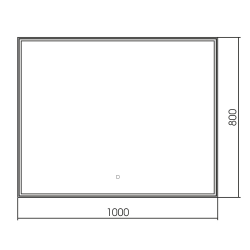 Зеркало в ванную Abber AG6108SXL-1.0 100х80 - фото 4