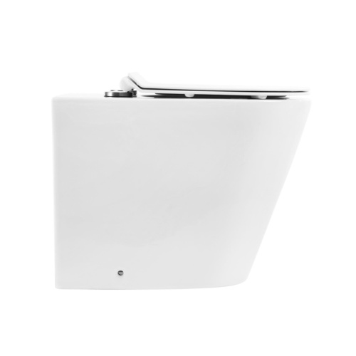 Чаша унитаза приставная BelBagno FLAY-R BB1003CBR цвет белый без сиденья безободковая каскадный смыв - фото 4