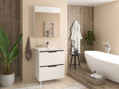 Тумба под раковину Misty Лайм Э-Лай01070-2Я 66х43х70 напольная - фото 5