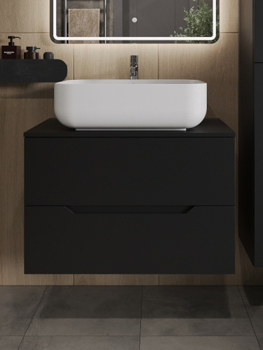 Тумба с раковиной Orange Line Li-80TubMDF+B03-600W 81х46х68 - фото 3