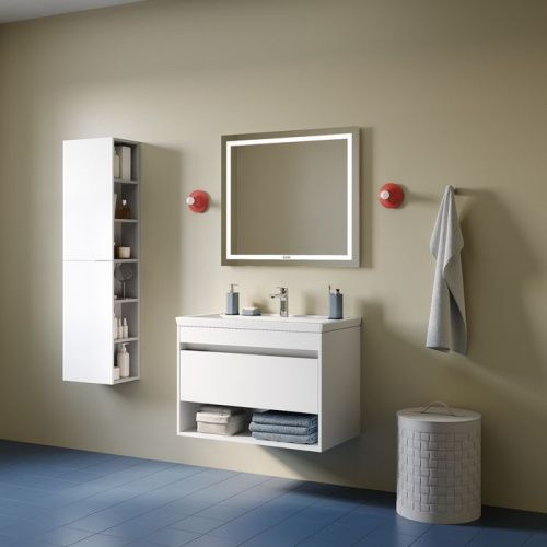 Тумба с раковиной IDDIS Zodiac X ZDX80WNi95K 82х46х59 подвесная цвет белый - фото 4