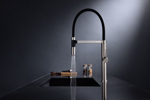 Смеситель для кухни Paulmark LEADER Le214101-BS на раковину никель - фото 4