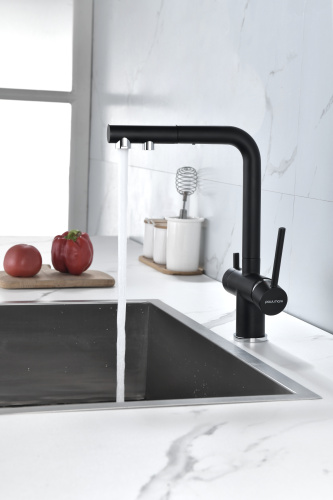 Смеситель для кухни Paulmark SERPENTINE Se213222-AN на раковину антрацит - фото 4