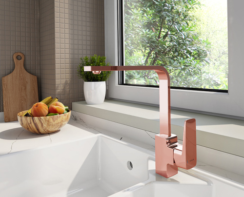 Смеситель Vitra Root Square A4275326EXP на мойку медь - фото 2