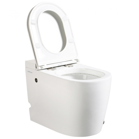 Унитаз приставной Abber Bequem AC1114P белый с сиденьем микролифт импульсный смыв