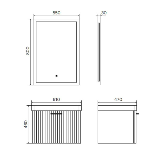 Тумба с раковиной Comforty Ангара 00-00021035CF 61х47х46 подвесная цвет дуб темно-коричневый - фото 2