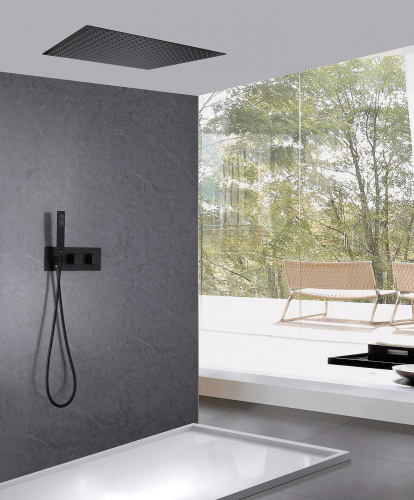 Душевая система ABBER AF8255B встраиваемая в стену с термостатом - фото 2