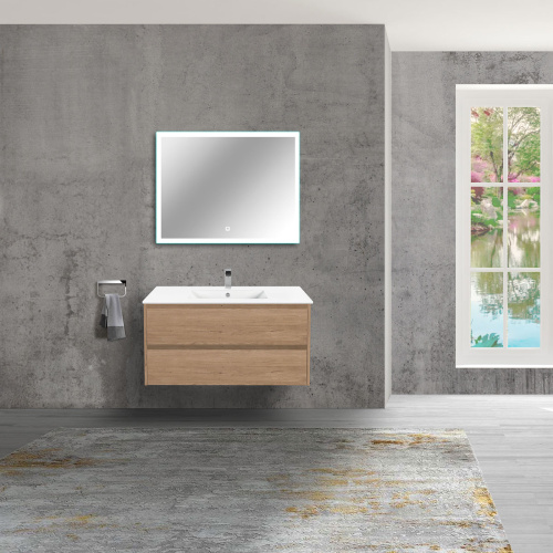 Тумба под раковину Vincea Gio VMC-2G100NO 100х46х50 подвесная цвет коричневый