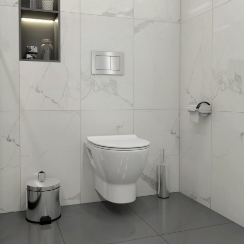 Клавиша смыва механическая Teymi Aina T70014 цвет нержавеющая сталь - фото 2