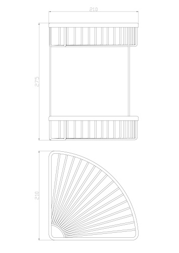 Полка в ванную комнату Wonzon & Woghand WW-4128-CR - фото 2