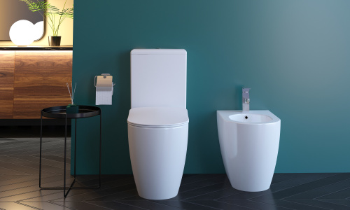 Чаша унитаза напольная Creavit Free FE360-11CB00E-0000 цвет белый без бачка без сиденья душевой смыв - фото 4