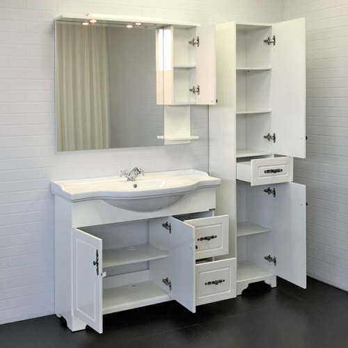 Зеркало-шкаф Comforty Севилья 00003132628CF 100х16х80 подвесной цвет слоновая кость - фото 3