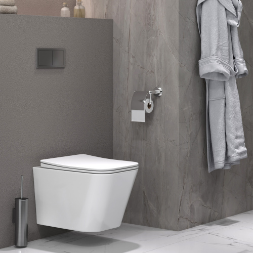 Унитаз подвесной Taliente Correto Tornado 3 CR55003 белый с сиденьем микролифт безободковый смыв торнадо - фото 4