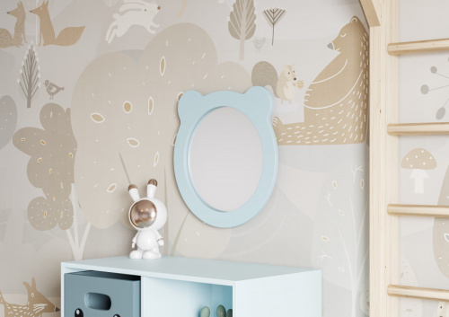 Зеркало в ванную Aquaton Каспер 1A283302CR0E0 48х49 цвет голубой - фото 4