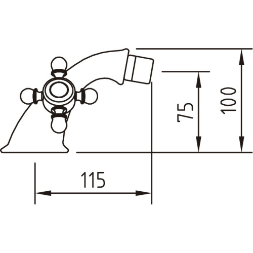 Смеситель Clever With2 Antigona 94475 на биде хром - фото 2