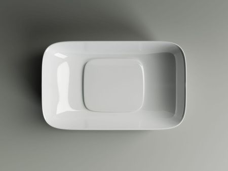 Раковина из сантехнического фарфора Ceramica Nova ELEMENT CN5021 60х40 накладная цвет белый без отверстий под смеситель