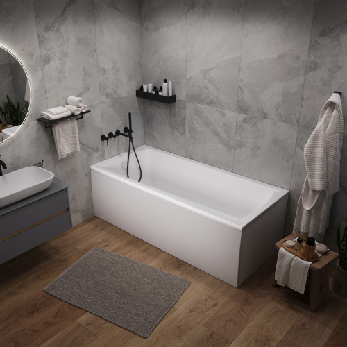 Ванна акриловая 1MarKa MODERN 01мод1880 180х80 пристенная прямоугольная без каркаса - фото 4