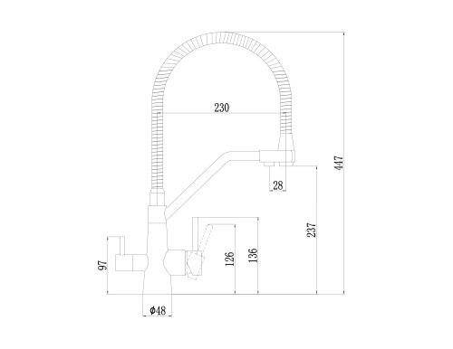 Смеситель для кухни Fmark FS0762C на мойку бронза - фото 2