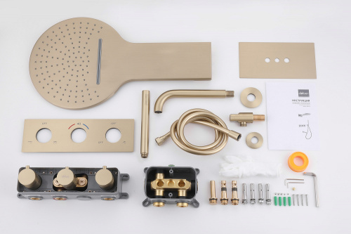 Душевая система ABBER AF8150G встраиваемая в стену - фото 3