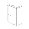 Душевой уголок Vincea Slim Soft VSR-1SS9013CLG 130х90 стекло прозрачное профиль золото без поддона