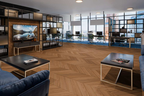 Кварцвиниловая плитка Damy Floor CHEVRON LVT DF08-Ch-LVT Блуа толщина 0.25 см 43 класс 600х127 - фото 5