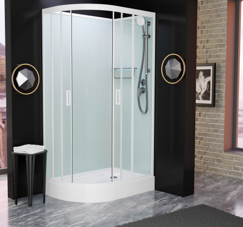 Душевая кабина Frank 418019 100х80 без крыши ориентация правая - фото 2