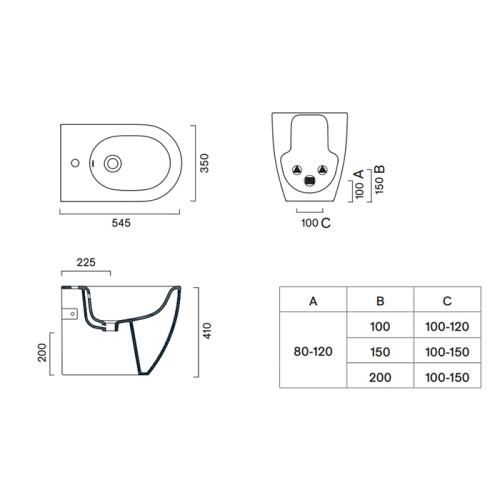Биде Catalano Sfera 519551001 напольное - фото 2