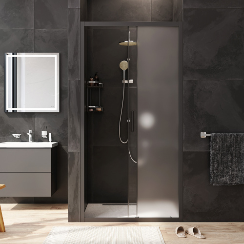 Душевая дверь Am.Pm Gem W90G-100-1-195BM 100х195 стекло прозрачное профиль черный - фото 4