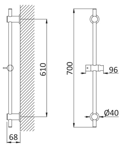 Душевая штанга Cezares CZR CZR-B-SD-BIO белый матовый - фото 2