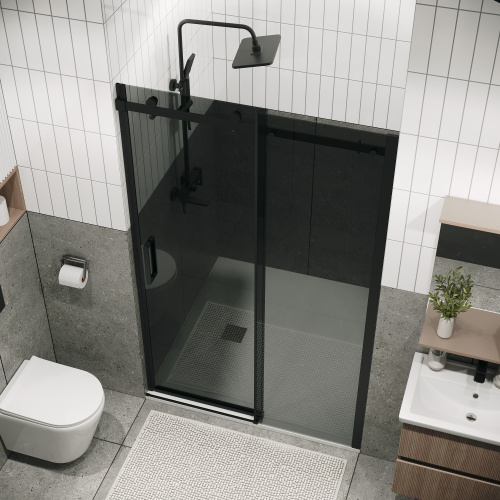 Душевая дверь Grossman Classic 100.K33.04.120.21.10 120х195 стекло тонированное профиль черный матовый - фото 5