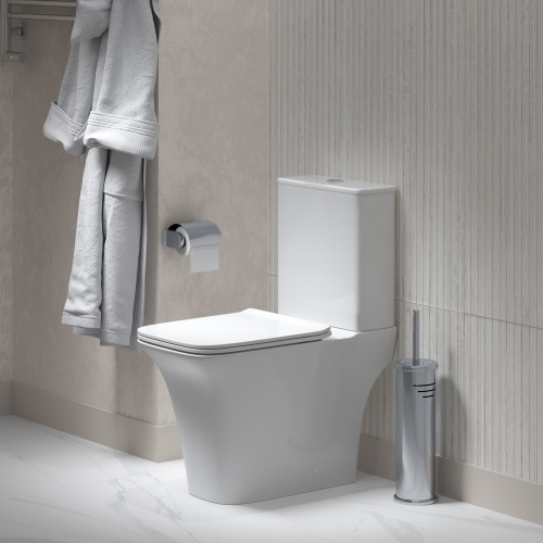 Унитаз напольный с бачком Grossman Galaxy GR-4470S белый глянцевый с сиденьем микролифт безободковый каскадный смыв - фото 5