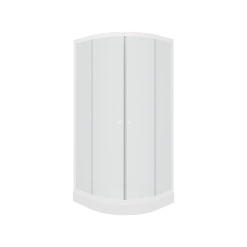 Душевой уголок Parly ZF81 80х80 стекло матовое профиль белый с поддоном