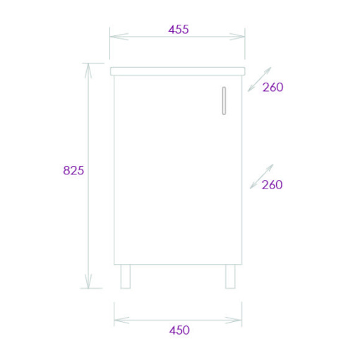 Тумба под раковину Onika Тимбер 104509 45х26х68 напольная - фото 3