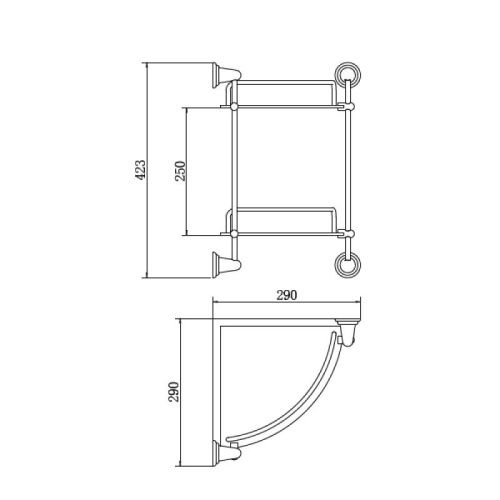 Полка в ванную комнату Fashun A1507-2 - фото 3