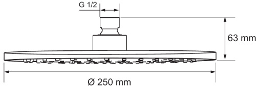 Верхний душ Aquanet Static AF330-84-R250B черный - фото 2