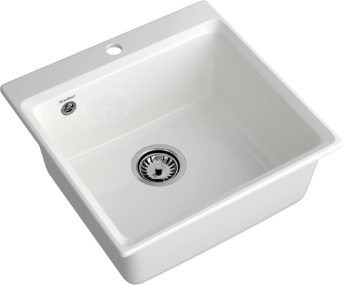 Кухонная мойка Granfest Level LV-510 иней 51х50 цвет белый поверхность матовая - фото 2