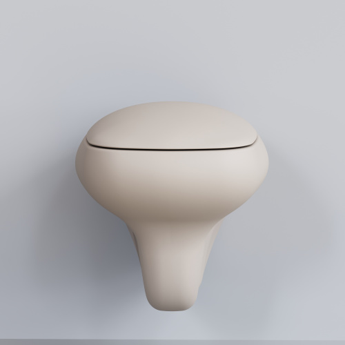 Чаша унитаза подвесная Ambassador Diamond 123T20401R цвет бежевый матовый без сиденья - фото 3