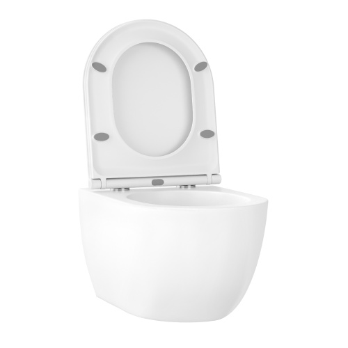 Унитаз подвесной Wellsee Chalice Perfection 182607001 белый глянцевый с сиденьем микролифт безободковый смыв торнадо - фото 2